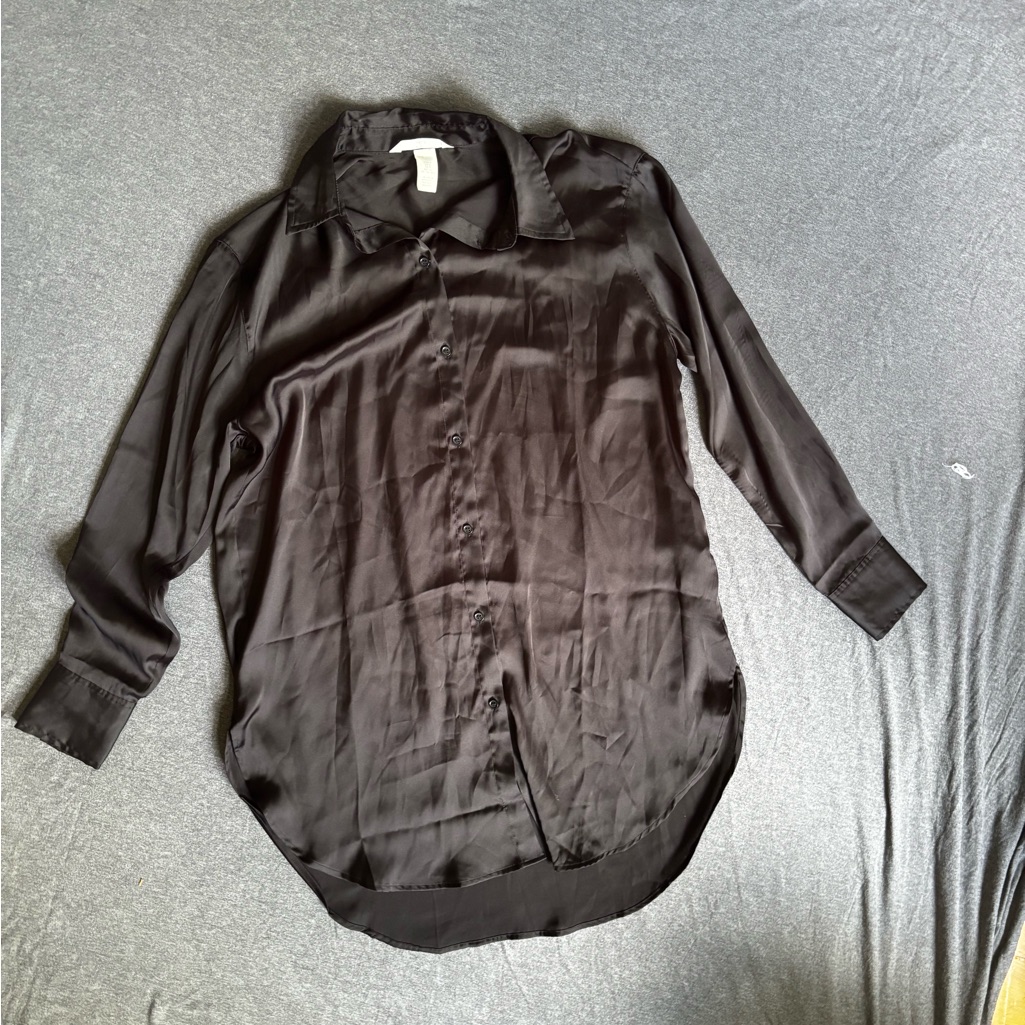 H&M Charcoal Button-Up Shirt